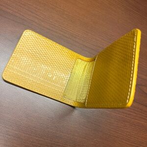 Elvis & Kresse Yellow Upcycled Firehose Card Wallet